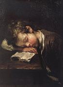 Jean Baptiste Greuze la petit paresseux Spain oil painting reproduction